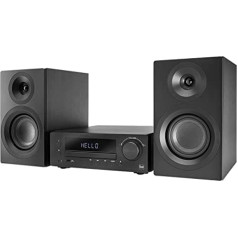 Dual DAB-MS 170 Stereo System (DAB(+)-/FM Tuner, CD Player, Music Streaming via Bluetooth, USB Port, AUX-IN Port, Remote Control) Black