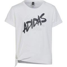 T-krekls Adidas Dance Knotted Tee girls Jr HR5818 / balts / 140 cm