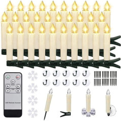 LED Ziemassvētku sveces ar tālvadības pulti