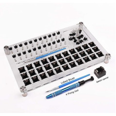 33 Switch Tester Switch Opener Acrylic Lube Station DIY Double Deck Removal Platform Keycaps Puller for Custom Gateron Cherry Mechanical Keyboard