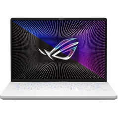 ASUS ROG Zephyrus G14 spēļu klēpjdators, 14 collu QHD+ 165Hz/3ms pretatspīduma displejs, AMD R9 7940HS, 32 GB RAM, 1 TB SSD, NVIDIA RTX 4070, Windows 11, QWERTZ tastatūra, Moonlight White, Mini LED versija