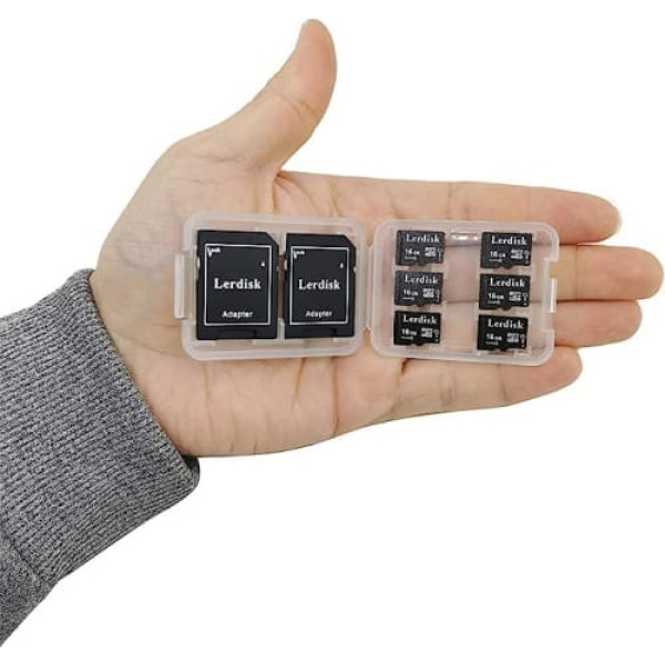 Lerdisk rūpnīcas vairumtirdzniecība 6 pack Micro SD karte 16 GB U1 C10 UHS-I microSDHC vairumā, ko ražo 3C grupas autorizēts licencēts sensors (16 GB)