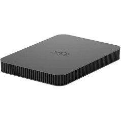 LaCie MOBILE DRIVE Secure 4TB pārnēsājams ārējais cietais disks 2,5 collu Mac un PC Space pelēks ar 2 gadu glābšanas pakalpojumu Modeļa Nr. STLR4000400