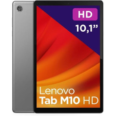 Lenovo Tab M10 HD (2. paaudze) — planšetdatora skārienekrāns 10,1 collas (MediaTek Helio P22T procesors, 8 kodoli, 4 GB RAM, 64 GB (eMCP4x, eMMC), Android 11, WiFi + Bluetooth) — tumši pelēks