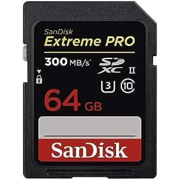 SanDisk Extreme PRO 128 GB SDXC zibatmiņa, melna 64 GB