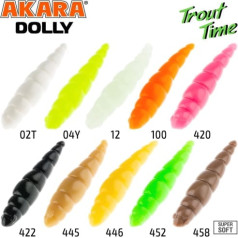 Silikona māneklis AKARA SOFTTAIL «Trout Time DOLLY 1.8» Cheese