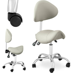 MANNHEIM GREY серый косметический стул с регулируемым седлом и спинкой