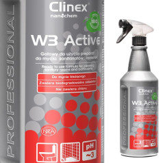 CLINEX W3 Active BIO 1л лимонная кислота моющее средство для уборки санузлов и ванных комнат