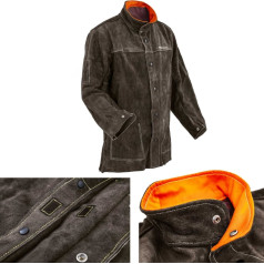 Прочная сварочная защитная кожаная куртка размер M