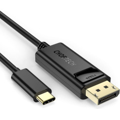 Adaptera kabelis ar C tipa USB — displeja ports 4K 1,8 m melns