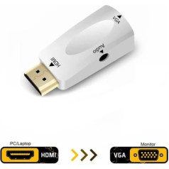 RoGer HDMI uz VGA (+ Audio) pārveidotājs balts