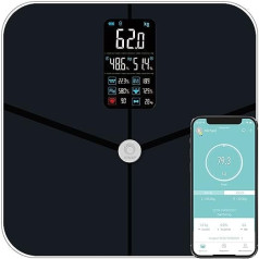 Fitleap ķermeņa tauku svari ar ķermeņa tauku analīzi, digitālie Bluetooth personālie svari ar lietotnes funkciju, svari ar ķermeņa sastāva funkciju