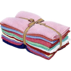 VIOVIE Allround Cloth Set 38 x 40 cm 12 Pieces Microfibre Cloths Cleaning Cloths for a Streak-Free Result, All-Purpose Cloths Microfibre for Cleaning All Materials and Surfaces