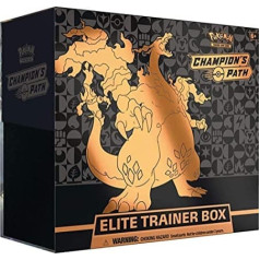 Pokemon TCG Champion's Path Elite Trainer Booster Box — 10 pastiprināšanas komplekti un vairāk (versija angļu valodā)