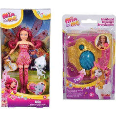 Simba 109483042 - Mia and Me 23 cm Dressing Doll, Phuddle with Trumptus & 109480101 - Mia and Me Bracelet, Magic Unicorn Bracelet