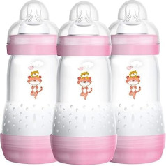 MAM pretkoliku pudelītes 260 ml trīskāršs iepakojums meitenēm (2 mēneši un vairāk)