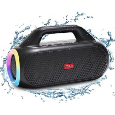 MIFA Wildbox Bluetooth Speaker, Bluetooth 5.3 Wireless 60 W Music Box Boxes Wireless BassUp Technology, Light Effect, IP67 Dust and Water Protection, 24 Hour Battery, Ideal for Outdoor Party Stand