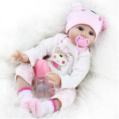 Ziyiui 22 collu 55 cm Reborn Baby Girl Lifelike Baby Dolls Silikona toddler Lell Like Toddler Reālistisks lelles zēns Lēti