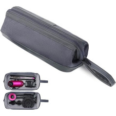 Keesin Travel Case Carry Bag Universāla uzglabāšanas soma priekš Dyson Supersonic Hair Dryer HD01 HD03 / Dyson Airwrap Styler matu taisnotājam un piederumiem, Kosmētikas organizatora futrālis, pelēks, kompakts