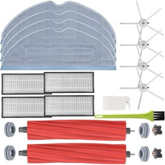 Jajadeal Accessories for Roborock S7 / S7+ / S7 MaxV / S7 MaxV Plus / S7 MaxV Ultra / S7 Pro Ultra / S7 MaxV vacuum cleaner, 2 main brushes + 4 side brushes + 4 filters + 4 wipes