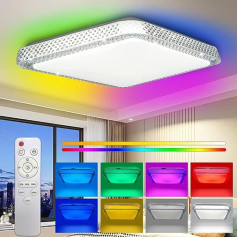 Neemosi Ceiling Light Children's Room with Remote Control, LED Lamp Living Room Ceiling Light, Atmosphere Light 30 W RGB Colour Changing, Apply to Bedroom, Children's Room, Living Room