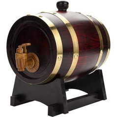 Hakeeta Oak Barrel Oak Barrel 1.5/3/5/10 Litre Vintage Wood Oak Timber Wine Barrel for Beer Whisky Rum Port