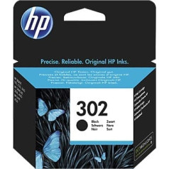 Hewlett-packard HP 302 melnā tinte, hp302=f6u66ae, 190 lapas, 3,5 ml