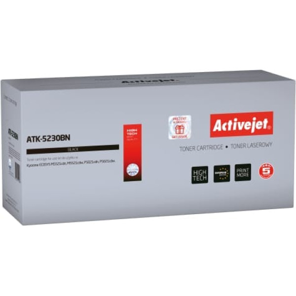 Activejet atk-5230bn toneris (aizvietotājs kyocera tk-5230k; supreme; 2600 lapas; melns)