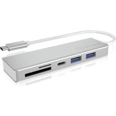 Icybox Ierakstiet cz usb 3.0 centrmezglu ar 3 usb portiem un ib-hub1413-cr atmiņas karšu lasītāju