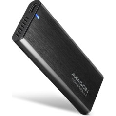 Action EEM2-SB2 alumīnija ārējais bezskrūvējams USB-C 3.2 Gen 2 — M.2 NVME / Sata SSD 30–80 mm alumīnija kaste, melns + USB-A — USB-C reduktors