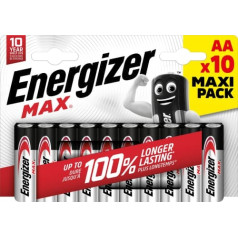 Energizer max aa lr6 akumulatori 10gab eko