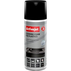 Activejet aoc-100 plastic foam, 400 ml. foam with active particles, removing all kinds of contamination of surfaces made of plastic. necessary in every office, ideal for cleaning keyboards, monitor housings, computers