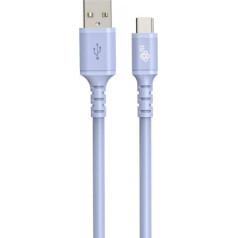 TB 1 m usb-usb c kabelis. silikona violets