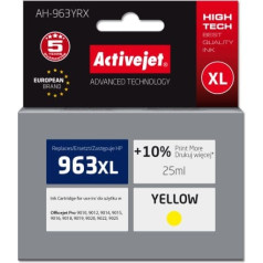 Activejet ah-963yrx tinte (HP 963xl 3ja29ae nomaiņa; premium; 1760 lapas; dzeltena)