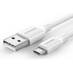 Micro USB cable UGREEN QC 3.0 2.4A 1.5m (white)