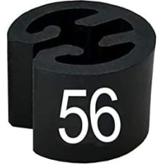 ‎pb-onlinehandel Mini Size Tabs Diameter 13 mm for Clothes Hangers Black Print White 56