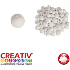 Creative Discount Cotton Balls White 25 mm Iepakojumā 1000 maisiņā