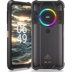 AGM H5 Pro āra mobilais tālrunis bez līguma, Android 12 āra viedtālrunis, Helio G85 Octa Core 8GB + 128GB, 20MP nakts redzamības kamera, 48MP trīskāršā kamera 6,52 collu FHD+ 7000mAh akumulators IP68 ūdensizturīgs 4G mobilais tālrunis20202