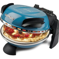 G3 Ferrari G10006 Pizza Extremely Pleasure, Oven Pizza, 1200 W, 400 °C, Rock Fireproof (Diameter 31 cm), Timer 5 Inches, Cookbook Included, Blue