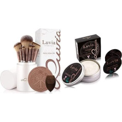 Luvia Makeup Brush Set Prime Vegan Pro & Luvia Brush Soap Cosmetics Essential Brush Soap Citro - Kosmētikas otu tīrīšanai - Ideal Beauty Blender Soap - 100 g XXL