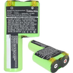 Akku-King Battery Compatible with Gardena Accu3-3000 mAh 3.6 V for Lawn Edging Shears / Grass Shears Item 2500 NiMH