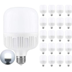 LED E27 Cool White 26W LED spuldze 6000K 2600LM E27 LED spuldzes nomaiņa 250W kvēlspuldze E27 LED spuldzes Enerģijas taupīšanas spuldzes komplektā 20