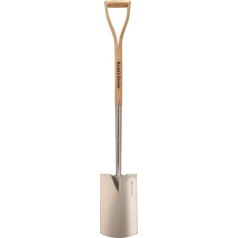 Kent & Stowe Gardening Spade - Professional Stainless Steel Spade for Hard and Stony Ground Garden Spade with Ash Handle, Length 110 cm