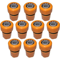 AERZETIX - C47484 - Set of 10 fittings quick connections 3/4 inch for irrigation hose - adapter/accessories for pistol/valve/garden tap - made of ABS plastic