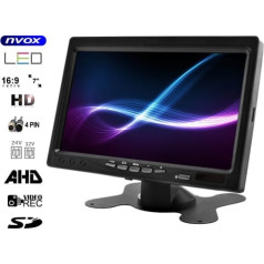 Nvox ahm612r-s divu automašīnu monitoru autonomais LCD 7 collu ahd/hd 4pin ar rāmi 12/24v komplekts
