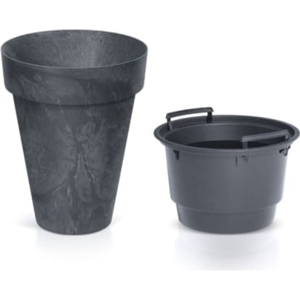 Prosperplast Flowerpot Cube Slim Beton Effect DCUS355E antracīts