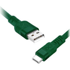 Orno USB-A — USB-C eXc WHIPPY Pro kabelis, 0,9 M, 60 W, ātra uzlāde, tumša krāsu kombinācija