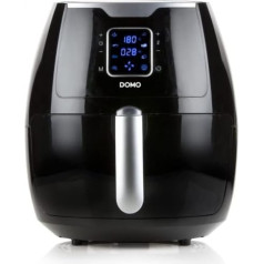 DOMO DO513FR Airfryer karstā gaisa cepeškrāsns XXL 5,5 l, melns/sudrabs