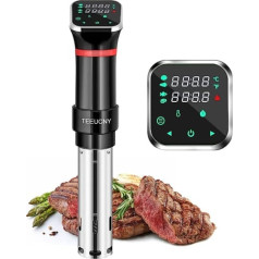 Sous Vide, TEEUCNY 1100W Sous-vide Stick Precīza vārīšanas katls iegremdējams niršanas cirkulators Precīza temperatūras iestatīšana digitālais taimeris Īpaši kluss LCD skārienekrāns Nerūsējošā tērauda Sous Vide plīts