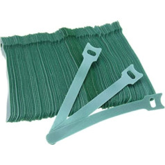 100 x Green Reusable Hook and Loop Cable Ties for Cable Management